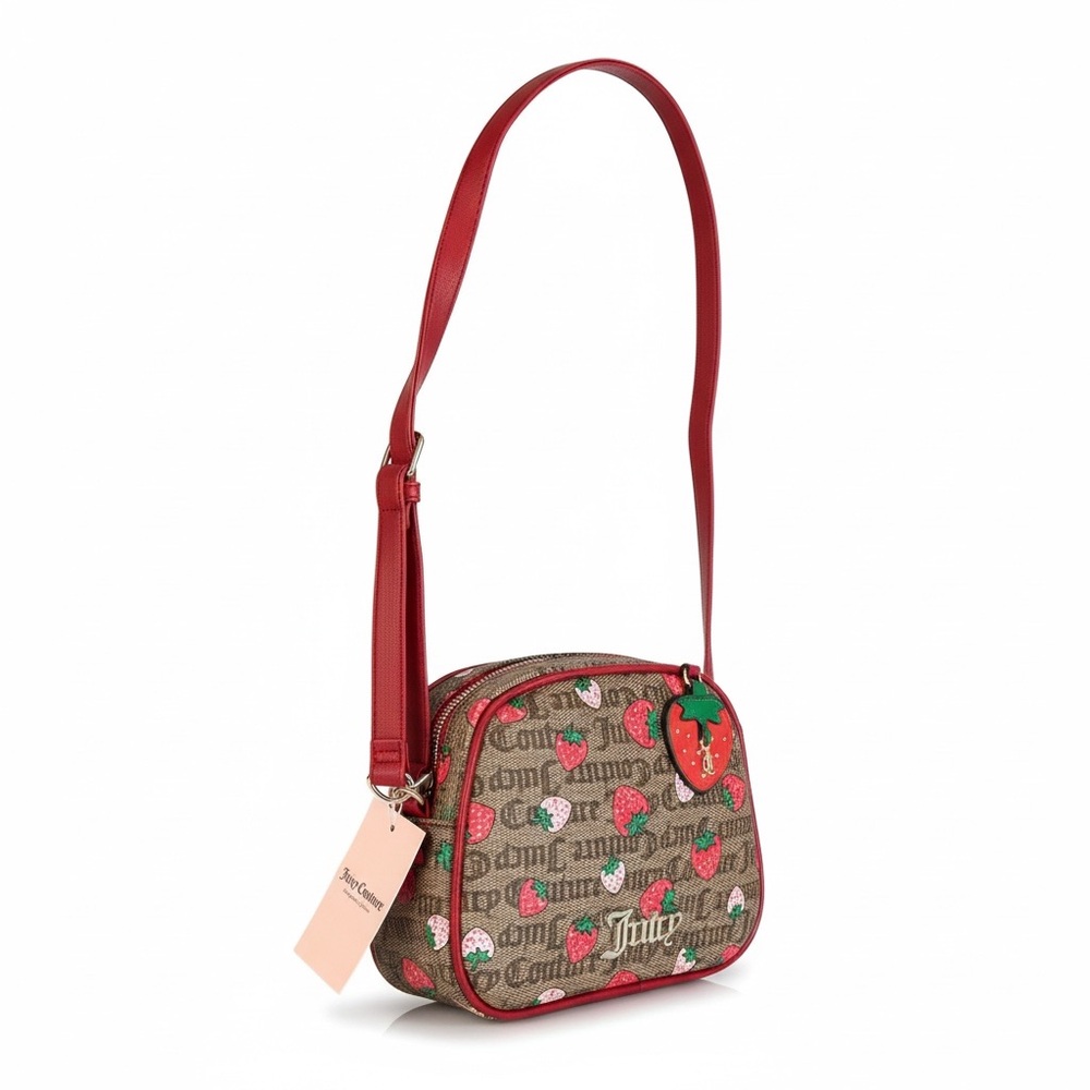 Juicy Couture Red and Brown Strawberry Crossbody Bag - Picture 3 of 16